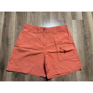 Bimini Bay Shorts, Women's Size 8, Orange, Cargo Pockets, Stretchy Waist